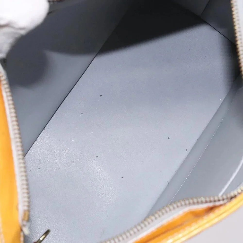 LOUIS VUITTON Monogram Vernis Houston Hand Bag Gris M91053 LV Auth 132526